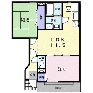 和歌山県和歌山市延時【アパート】の間取り
