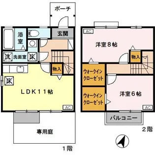和歌山県海南市山崎町2丁目【アパート】の間取り