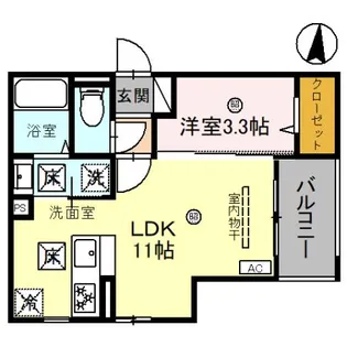 D-Luce黒田-EAST【2階】の間取り