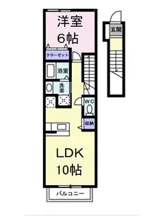 パルテール吉備【2階】の間取り