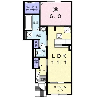 和歌山県岩出市南大池【アパート】の間取り