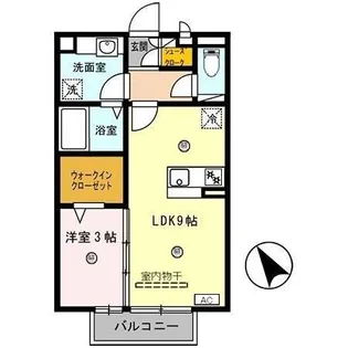 和歌山県和歌山市野崎【アパート】の間取り