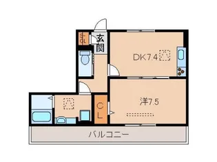 和歌山県和歌山市栄谷【アパート】の間取り