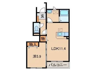 シャンピア【1階】の間取り