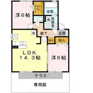 パイン テイル C棟【1階】の間取り