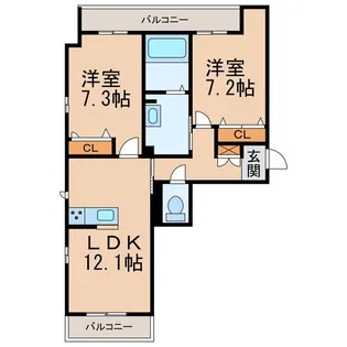 和歌山県和歌山市西紺屋町1丁目【マンション】の間取り