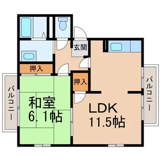 フレグランス神前【2階】の間取り