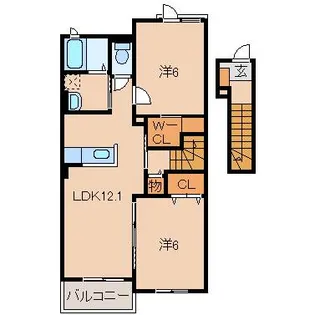 和歌山県和歌山市出島【アパート】の間取り