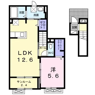 和歌山県岩出市山【アパート】の間取り