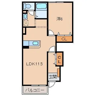 ドゥライラート【1階】の間取り