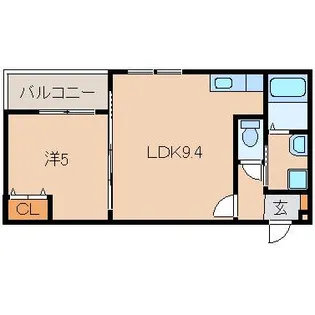 和歌山県和歌山市西高松1丁目【アパート】の間取り