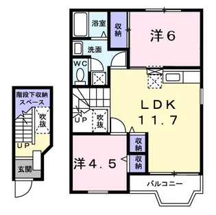 アレグリアス【2階】の間取り