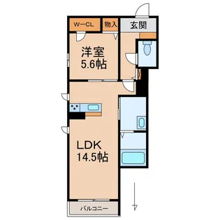シャーメゾン黒田【2階】の間取り