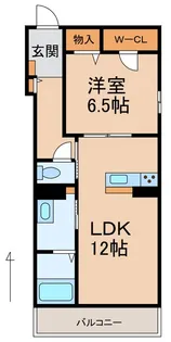シャーメゾン黒田【2階】の間取り