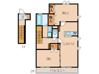 シャインアステール【2階】の間取り