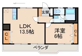 スエヨシビル黒田【5階】の間取り