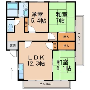 フレグランス巴【2階】の間取り