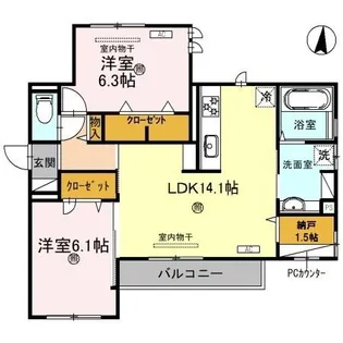 和歌山県和歌山市北出島【アパート】の間取り