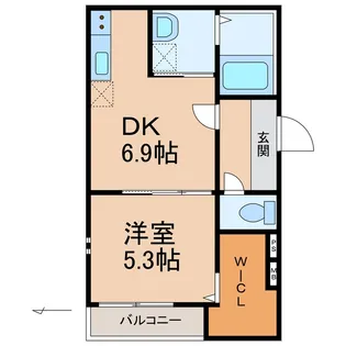 フジパレス北新金屋丁【1階】の間取り