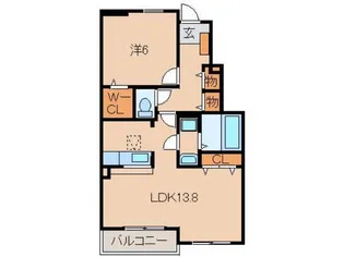 ヴィル・ドミール【1階】の間取り