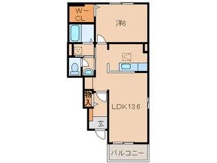 和歌山県紀の川市古和田【アパート】の間取り