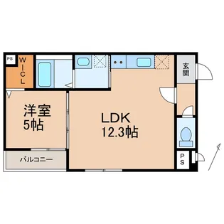 和歌山県和歌山市秋月【アパート】の間取り