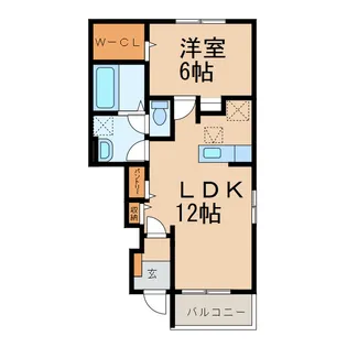 和歌山県和歌山市木ノ本【アパート】の間取り
