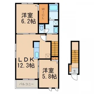 和歌山県橋本市高野口町向島【アパート】の間取り