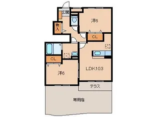 アスターラビスタⅠ【1階】の間取り