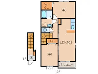 和歌山県和歌山市木ノ本【アパート】の間取り
