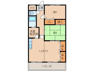 フローラ重根【2階】の間取り