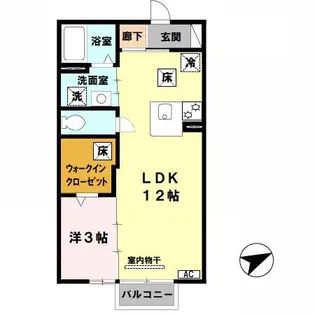 和歌山県和歌山市善明寺【アパート】の間取り
