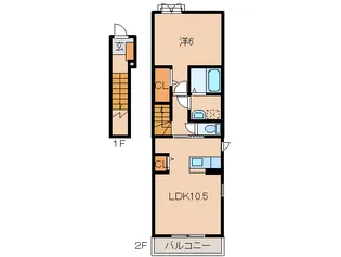 和歌山県岩出市水栖【アパート】の間取り