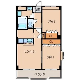 和歌山県和歌山市松江北7丁目【マンション】の間取り