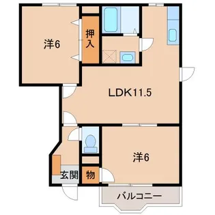 フェルマータⅡ【1階】の間取り