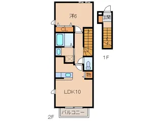 和歌山県和歌山市平井【アパート】の間取り