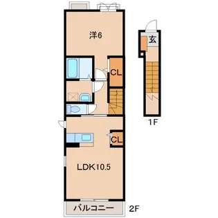 和歌山県和歌山市岩橋【アパート】の間取り