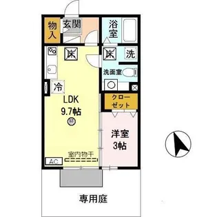 和歌山県紀の川市西井阪【アパート】の間取り