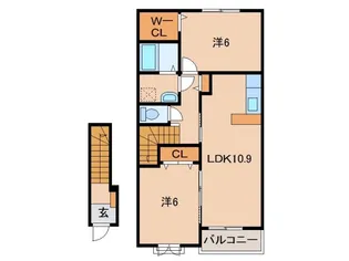 和歌山県和歌山市湊御殿3丁目【アパート】の間取り