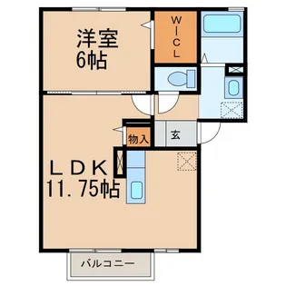 ウィルモアアベニュー【2階】の間取り