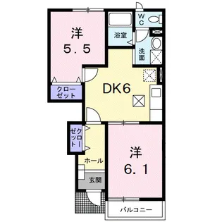 メゾンコニファーⅡ【1階】の間取り