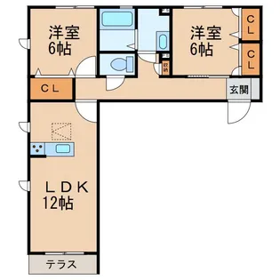 シャーメゾンガーデンズ紀三井寺【1階】の間取り