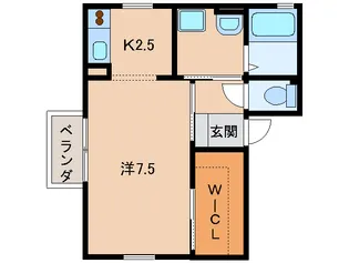 和歌山県和歌山市直川【アパート】の間取り