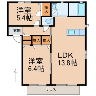 アン・セリジェ Ⅱ【1階】の間取り