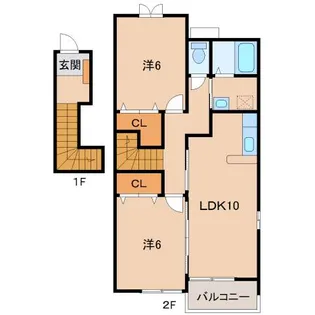 和歌山県橋本市高野口町小田【アパート】の間取り