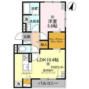 ピオーネ荘【3階】の間取り
