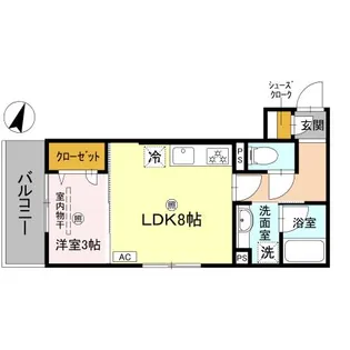 ピオーネ荘【2階】の間取り