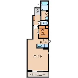 和歌山県和歌山市朝日【アパート】の間取り