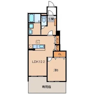 ウエスト・ヴィオラ・カーサⅡ【1階】の間取り