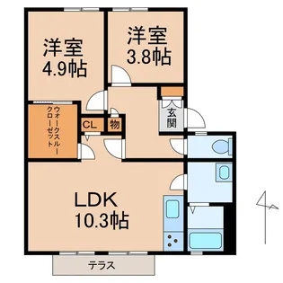 和歌山県和歌山市本脇【アパート】の間取り